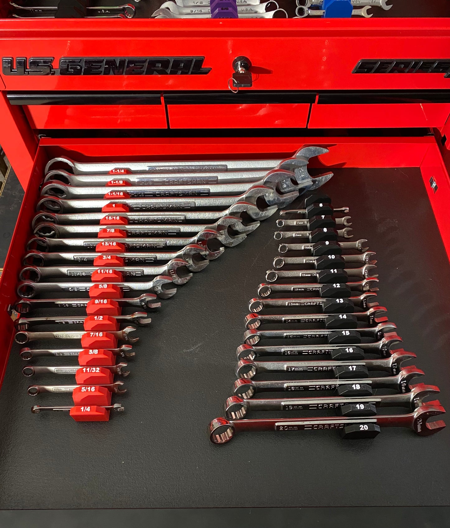 QRT Slanted Wrench Organizer Racks Non-Magnetic